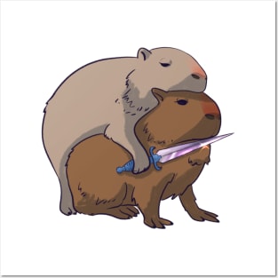 Capybara rage Posters and Art